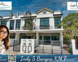 Townhouse for rent at Indy 5 Bangna km7 (35,000 Baht/month) ให้เช่าทาวน์เฮ้าส์ใหม่ อินดี้ 5 บางนา กม7 (35,000 บาท ต่อเดือน)