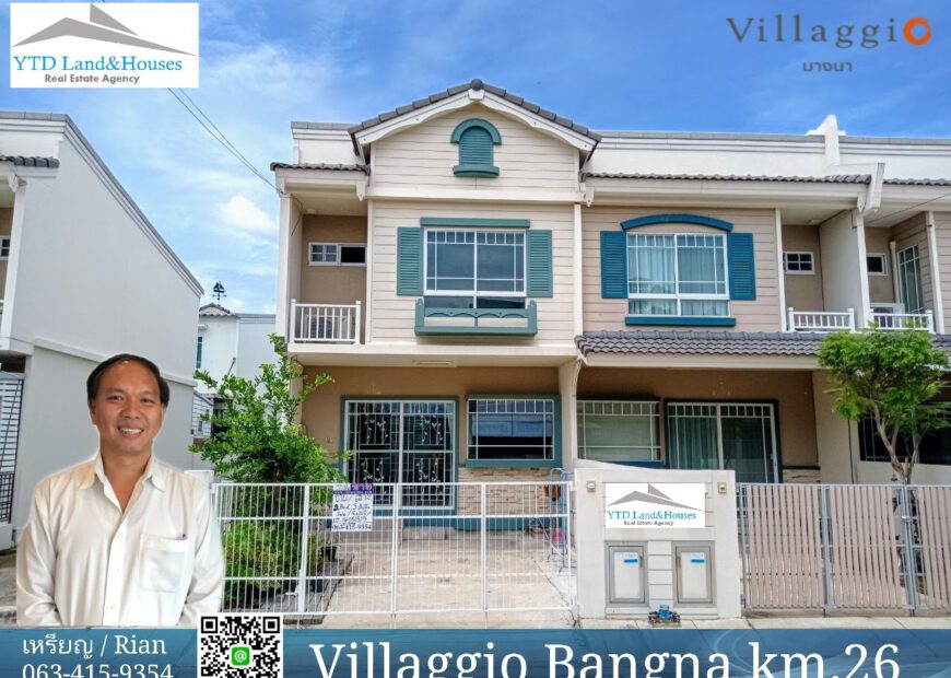 For Sale/Rent Villaggio Bangna Km.26 ขาย / ให้เช่า THB 2.35m ,18k/month