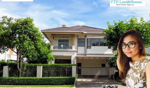 House For rent Setthasiri Bangna on the main road near the clubhouse 50,000 Baht/month