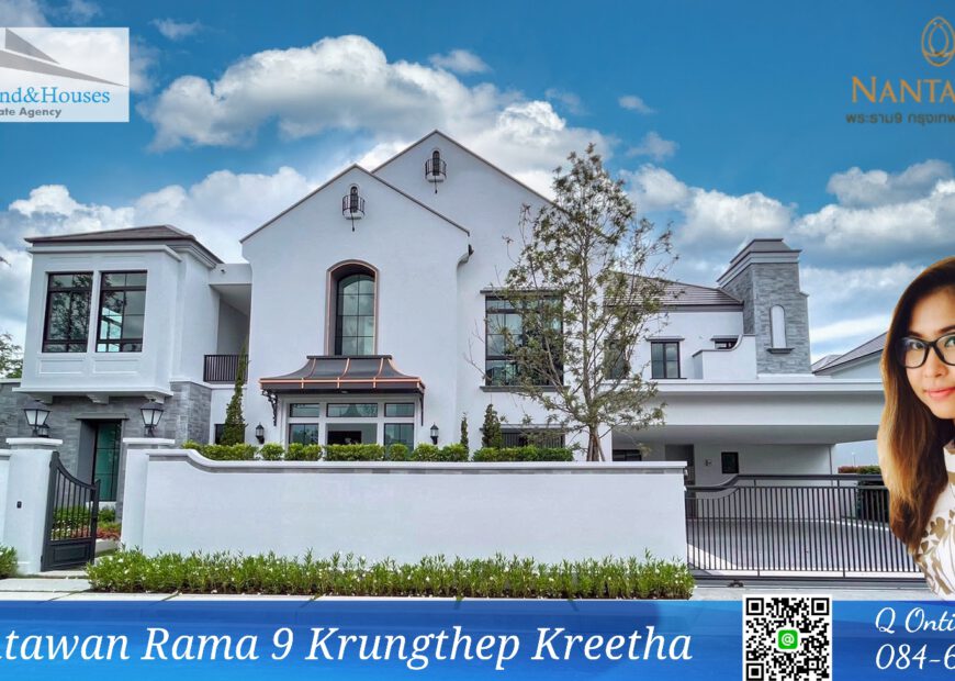 ขายบ้านหรู ใหม่ นันทวัน 2 พระราม 9 กรุงเทพกรีฑา Luxury house Nantawan 2 Rama 9 Krungthepkreetha THB 89m