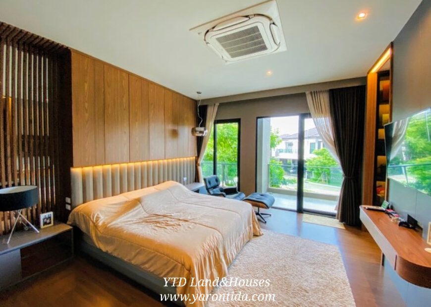 ให้เช่าบ้านสวยแปลงมุม พร้อมตกแต่งบิวท์อินทั้งหลัง THE CITY บางนา กม.7 Beautifull House for Rent THE CITY Bangna Km.7THB 150k/month