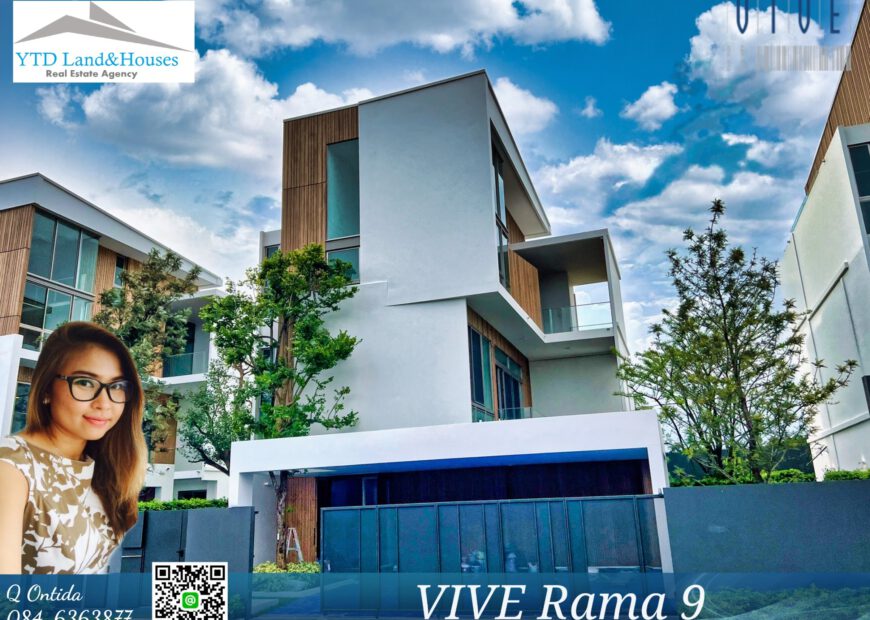ขาย บ้านหรู VIVE พระราม 9 บ้านเดี่ยว Super Luxury ,3ชั้น ดีไซน์ใหม่ในสไตล์ "Modern Japanese