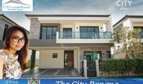 For Rent ​​​​The City Bangna, Luxury detached house, New project, Next to Mega-Bangna 85,000 Baht/month (Fully furnished)