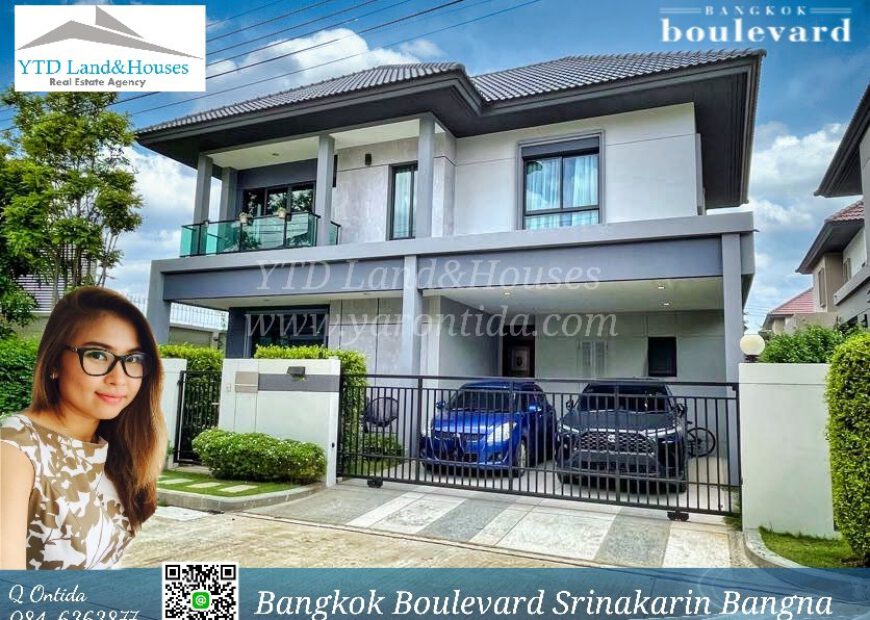 บ้านเดี่ยว 2ชั้น หลังริม หมู่บ้าน Bangkok boulevard ศรีนครินทร์-บางนา 2 storey detached house Bangkok boulevard Srinakarin-Bangna (English version below)