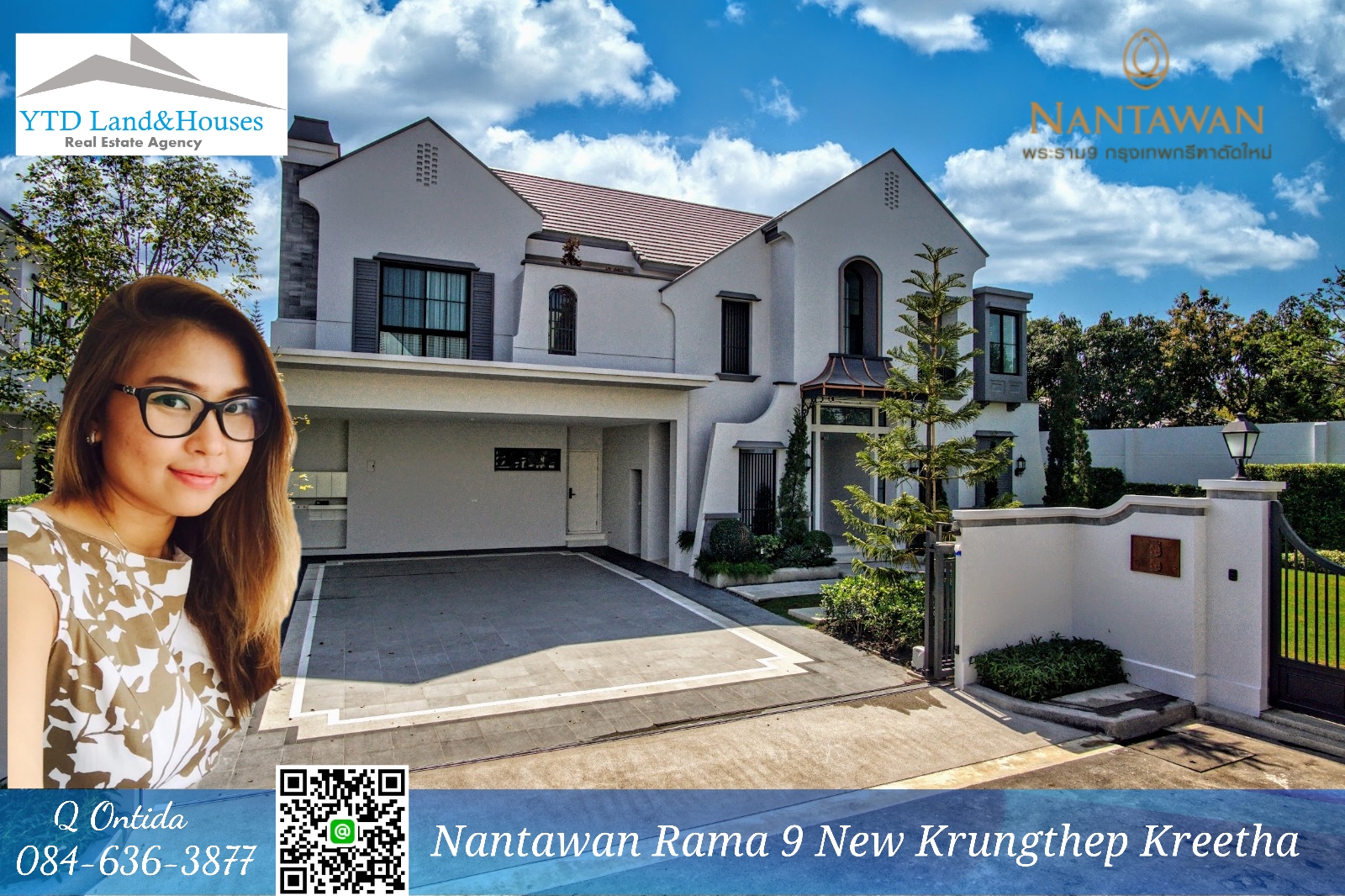 ขายบ้านหรู ใหม่ นันทวัน 2 พระราม 9 กรุงเทพกรีฑา เสนอขาย 65 ล้านบาท Luxury house Nantawan 2 Rama 9 Krungthepkreetha For sale 65M baht