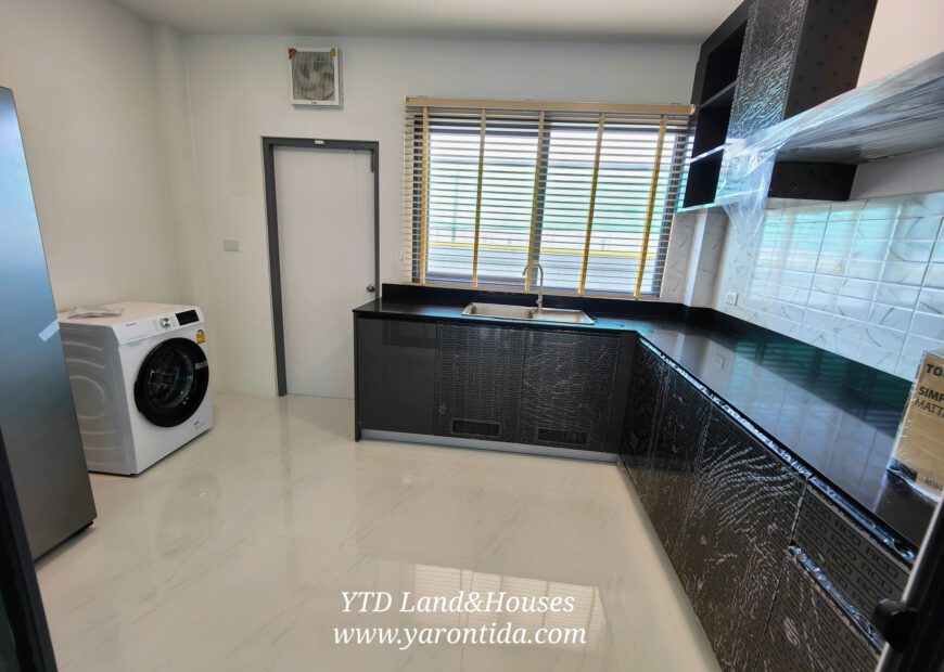 For Rent ​​​​The City Bangna, Luxury detached house, New project, Next to Mega-Bangna 85,000 Baht/month (Fully furnished)