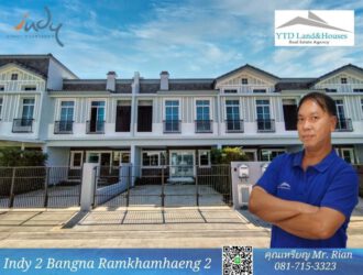2-storey townhome for rent near Mega Bangna , Greatest location in this area. Indy 2 Bangna-Ramkhamhaeng 2