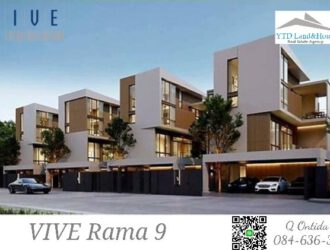ขาย / ให้เช่า บ้านหรู VIVE พระราม 9 บ้านเดี่ยว Super Luxury , 3 ชั้น ดีไซน์ใหม่ในสไตล์ Modern Japanese