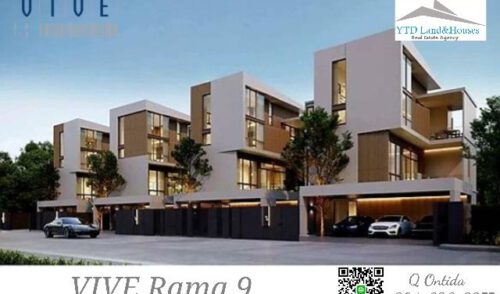 ขาย / ให้เช่า บ้านหรู VIVE พระราม 9 บ้านเดี่ยว Super Luxury , 3 ชั้น ดีไซน์ใหม่ในสไตล์ Modern Japanese