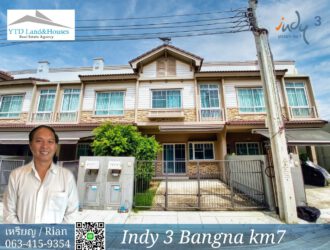 Townhome for rent @ Indy 3 Bangna Km.7 House facing East. (Fully furnished)