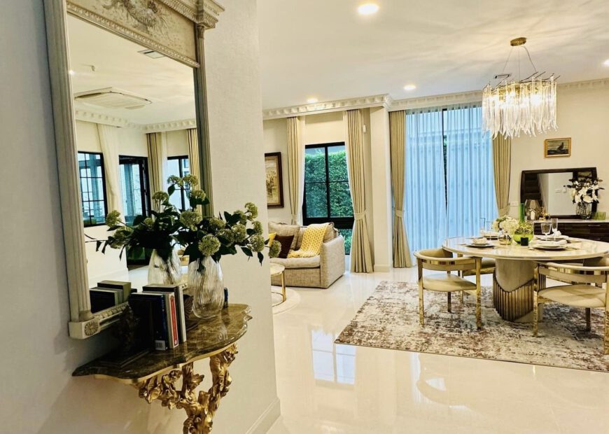 ขาย/ให้เช่า บ้านหรู ใหม่ นันทวัน พระราม 9 กรุงเทพกรีฑาตัดใหม่ แปลงหัวมุมมีความเป็นส่วนตัว