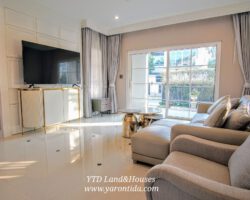ให้เช่า บ้านนันทวัน บางนา กม.7 สวนหลังบ้านขนาดใหญ่  (Fully furnished)