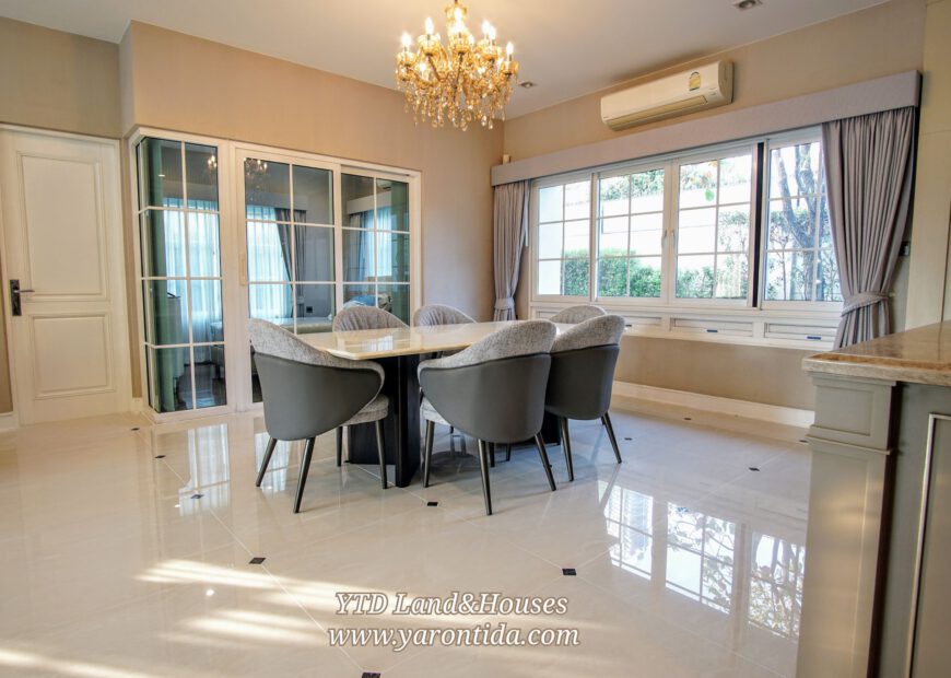 ให้เช่า บ้านนันทวัน บางนา กม.7 สวนหลังบ้านขนาดใหญ่  (Fully furnished)