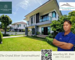 ขาย !!! บ้านเดี่ยว 2 ชั้น โครงการ เดอะ แกรนด์ ริเวอร์ สุวรรณภูมิ บ้านหลังใหญ่เนื้อที่เยอะ สภาพบ้านใหม่