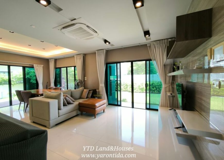 ขาย !!! บ้านเดี่ยว 2 ชั้น โครงการ เดอะ แกรนด์ ริเวอร์ สุวรรณภูมิ บ้านหลังใหญ่เนื้อที่เยอะ สภาพบ้านใหม่