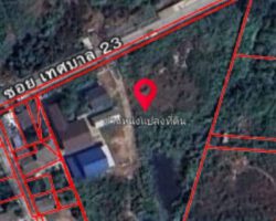 ขายที่ดินปากน้ำ ใกล้สถานีรถไฟฟ้า รร. นายเรือ (600 เมตร) ซอยเทศบาล 23 (กันตะบุตร)