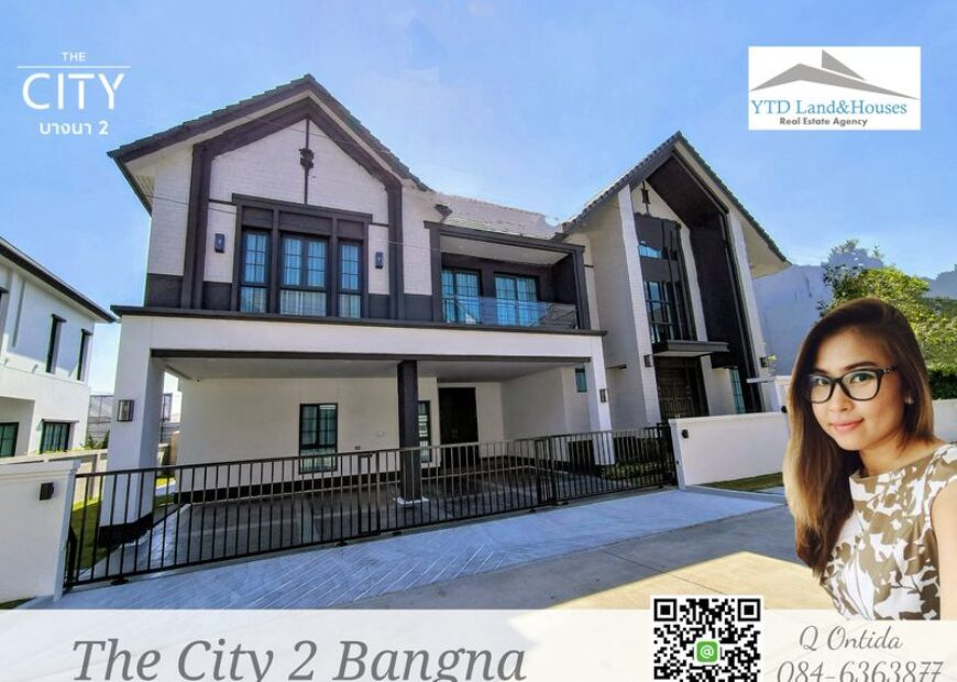 The City บางนา 2 ไซส์ XL บ้านเดี่ยวหรู โครงการใหม่ ติดเมกา-บางนา ให้เช่า (เฟอร์นิเจอร์ครบ)