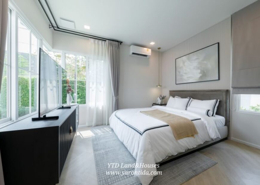 ให้เช่าบ้านสวยๆ ชัยพฤกษ์ บางนา กม.15 แปลงหัวมุมติดสโมสร สระว่ายน้ำ ปล่อยเช่า  (เฟอร์นิเจอร์ครบ)