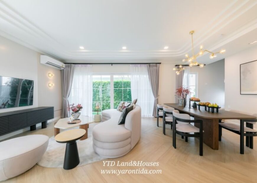 ให้เช่าบ้านสวยๆ ชัยพฤกษ์ บางนา กม.15 แปลงหัวมุมติดสโมสร สระว่ายน้ำ ปล่อยเช่า  (เฟอร์นิเจอร์ครบ)