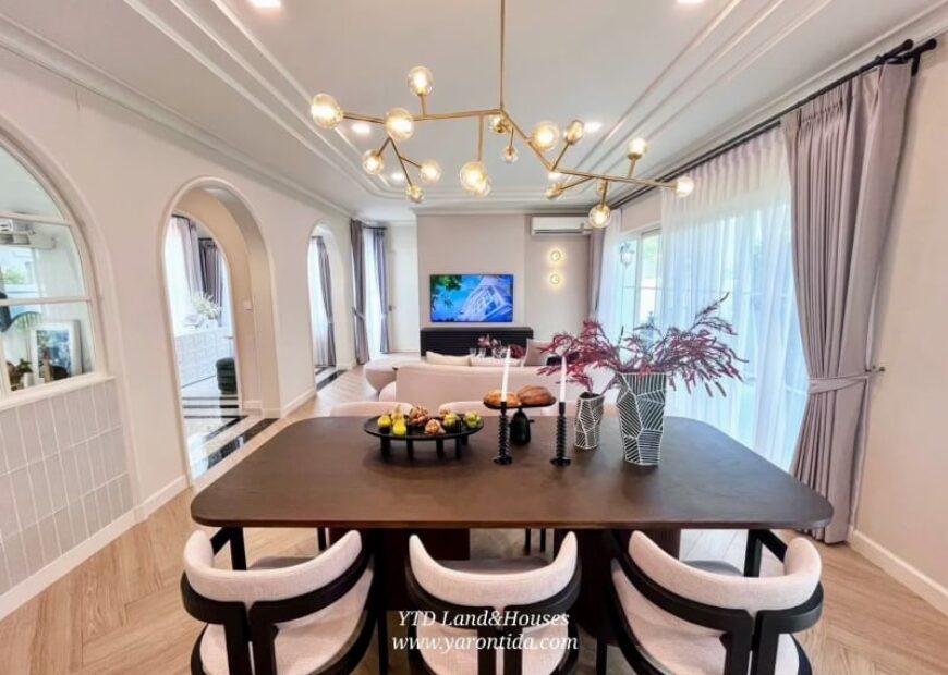 ให้เช่าบ้านสวยๆ ชัยพฤกษ์ บางนา กม.15 แปลงหัวมุมติดสโมสร สระว่ายน้ำ ปล่อยเช่า  (เฟอร์นิเจอร์ครบ)