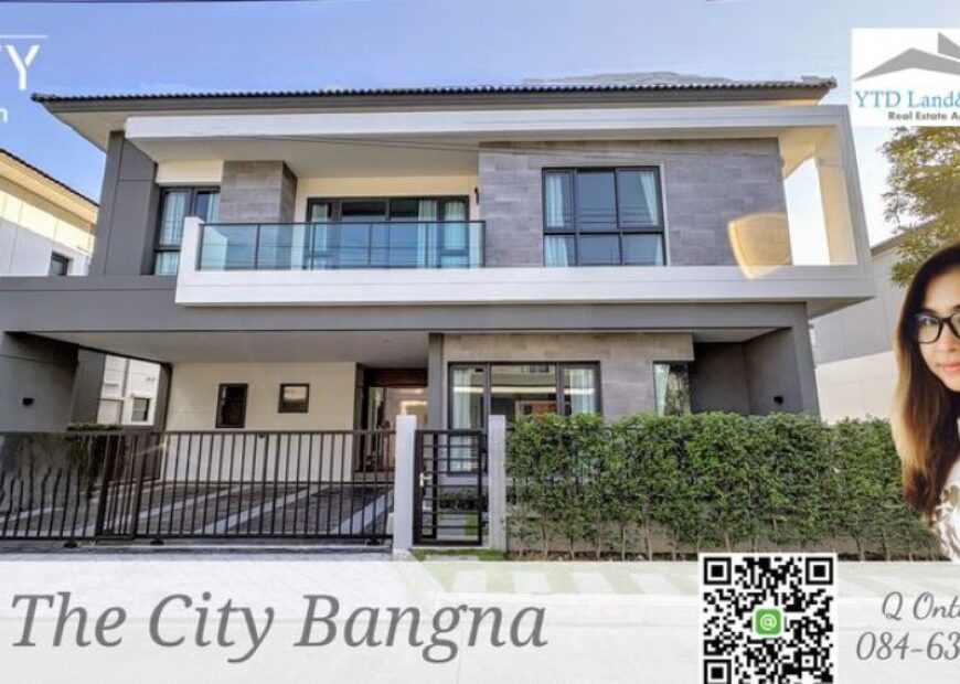 The City บางนา ไซส์ L บ้านเดี่ยวหรู โครงการใหม่ ติดเมกา-บางนา ให้เช่า  (เฟอร์นิเจอร์ครบ)
