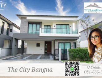 The City บางนา บ้านเดี่ยวหรู โครงการใหม่ ติดเมกา-บางนา ให้เช่า (เฟอร์นิเจอร์ครบ)