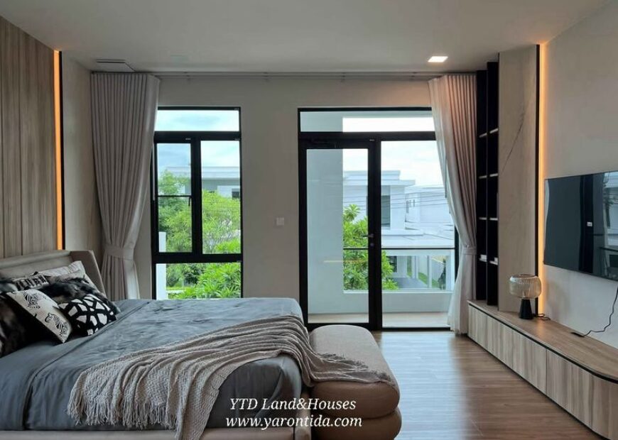 ให้เช่าบ้าน มัณฑนา บางนา กม.15 บ้านใกล้สวนส่วนกลาง