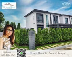 ให้เช่า โครงการ แกรนด์ พลีโน่ สุขุมวิท-บางนา บ้านหันทิศตะวันออก เฟอร์ เครื่องใช้ไฟฟ้าครบ พร้อมเข้าอยู่