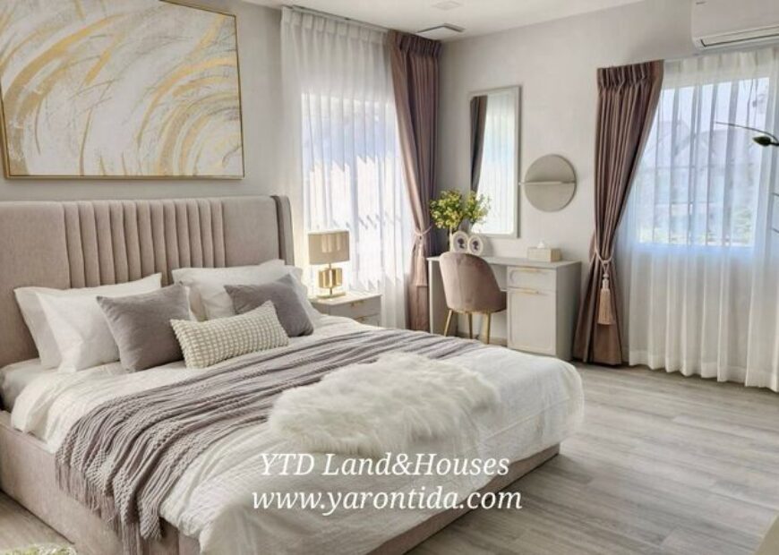 ให้เช่าบ้านเดี่ยว ชัยพฤกษ์ บางนา กม.15 95,000 บาท/เดือน (เฟอร์นิเจอร์ครบ) **พร้อมอยู่ **