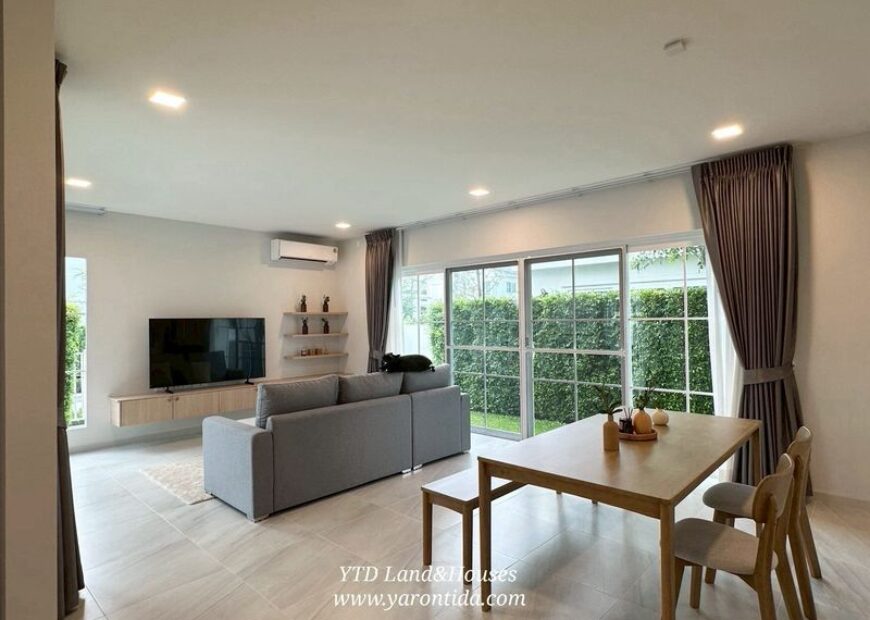 ให้เช่าบ้านเดี่ยว ชัยพฤกษ์ บางนา กม.15 หน้าบ้านทิศใต้ (เฟอร์นิเจอร์ครบ) **พร้อมอยู่ **
