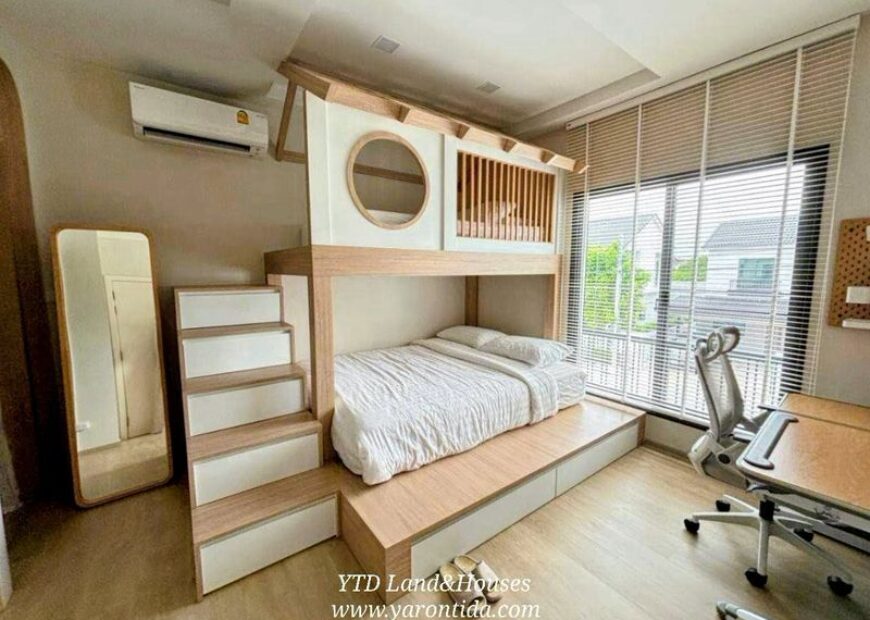 ให้เช่า บ้านเดี่ยว 2 ชั้น ในโครงการพิมนารา ศรีนครินทร์-บางนา บ้าน Modern Japanese Tropical