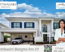 Luxury House for Rent Setthasiri Bangna Km. 10 (Sansiri) near the clubhouse 250,000 baht/month