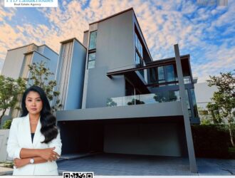 ขาย/ให้เช่า บ้านหรู วีเว่ กรุงเทพกรีฑา VIVE Krungthep Kreetha แปลงหัวมุม, บ้านเดี่ยว 3 ชั้น พร้อมลิฟต์ส่วนตัว ใกล้รถไฟฟ้าสายสีเหลือง สถานีศรีกรีฑา หลังโรงเรียน Wellington,