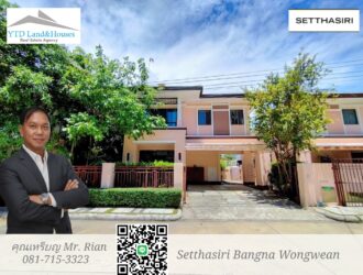 2-storey Detached House For rent Setthasiri Bangna-wongwaen , near Mega Bangna , Greatest location in the area. Fully furnished with space around the house, very pleasnt to live in. There is an awning roof around the house , Beautiful house, very livable.