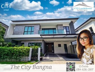 For Rent ​​​​The City Bangna, Luxury detached house, New project, Next to Mega-Bangna 120,000 Baht/month (Fully furnished)